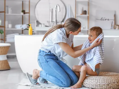 Salle de bains familiale remise en service après travaux de plomberie